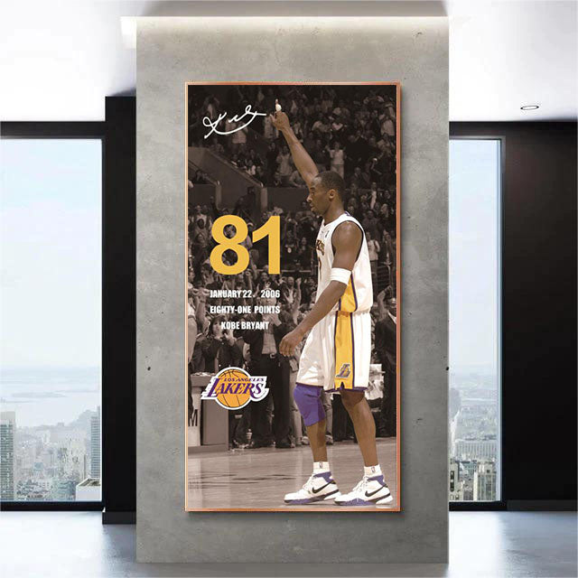 Kobe Bryant 🐍 Black Mamba Wall Art – Iconic Moments Tribute Poster | 81 PTS, Dunks & Game-Winning Shots