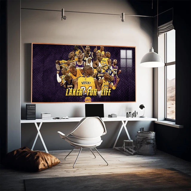 Kobe Bryant 🐍 Lakers Wall Art – Inspirational Basketball Poster for Living Room & Bedroom Decor