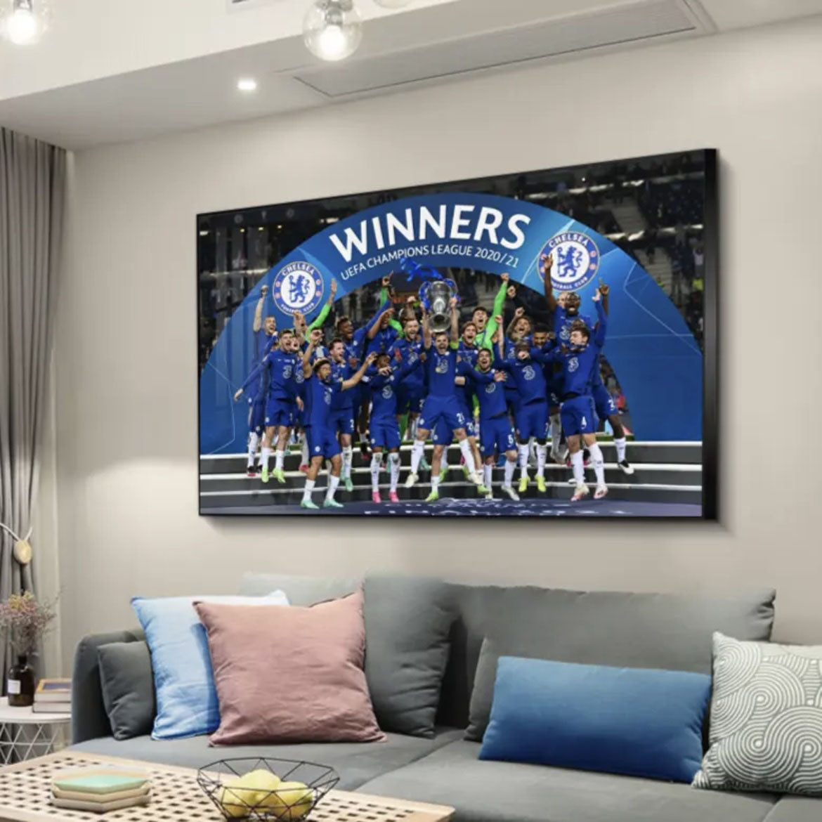 UEFA WALL ART - Crystal Porcelain Painting - Aluminum Frame