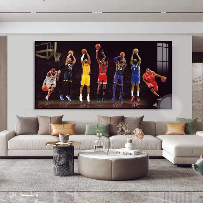 Michael Jordan Wall Art – All-Time Scoring King & Four Great Shooting Guards Tribute Poster