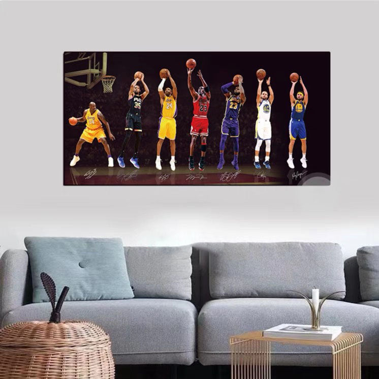 Michael Jordan Wall Art – All-Time Scoring King & Four Great Shooting Guards Tribute Poster