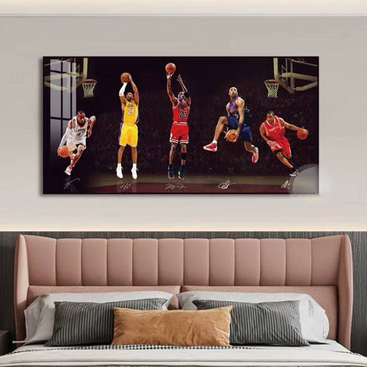 Michael Jordan Wall Art – All-Time Scoring King & Four Great Shooting Guards Tribute Poster