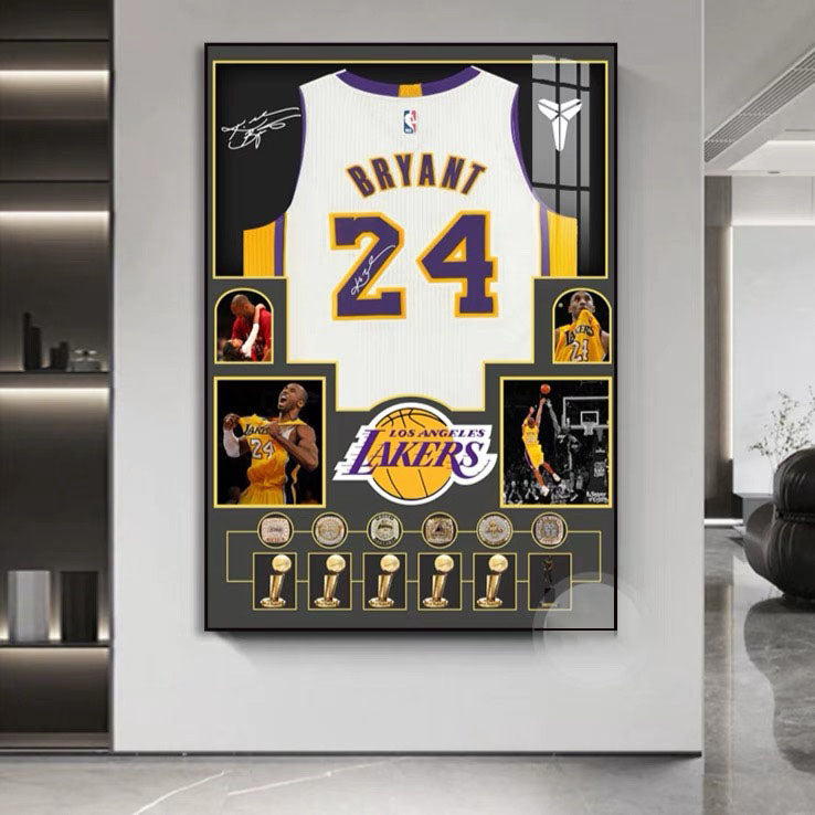 Kobe Bryant 🐍 Graphic Jersey Wall Art – Basketball Tribute Poster for Home Decor