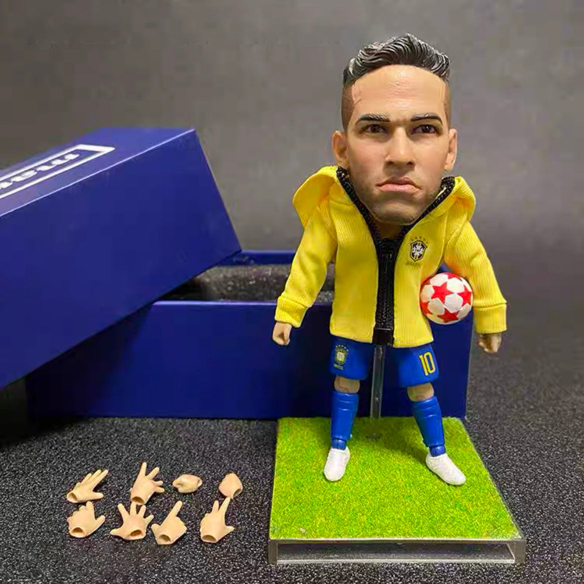 Football Star Action Figures - CR7, Messi, Neymar, Mbappé - 12-15cm Altura - Mini Bonecas de Futebol