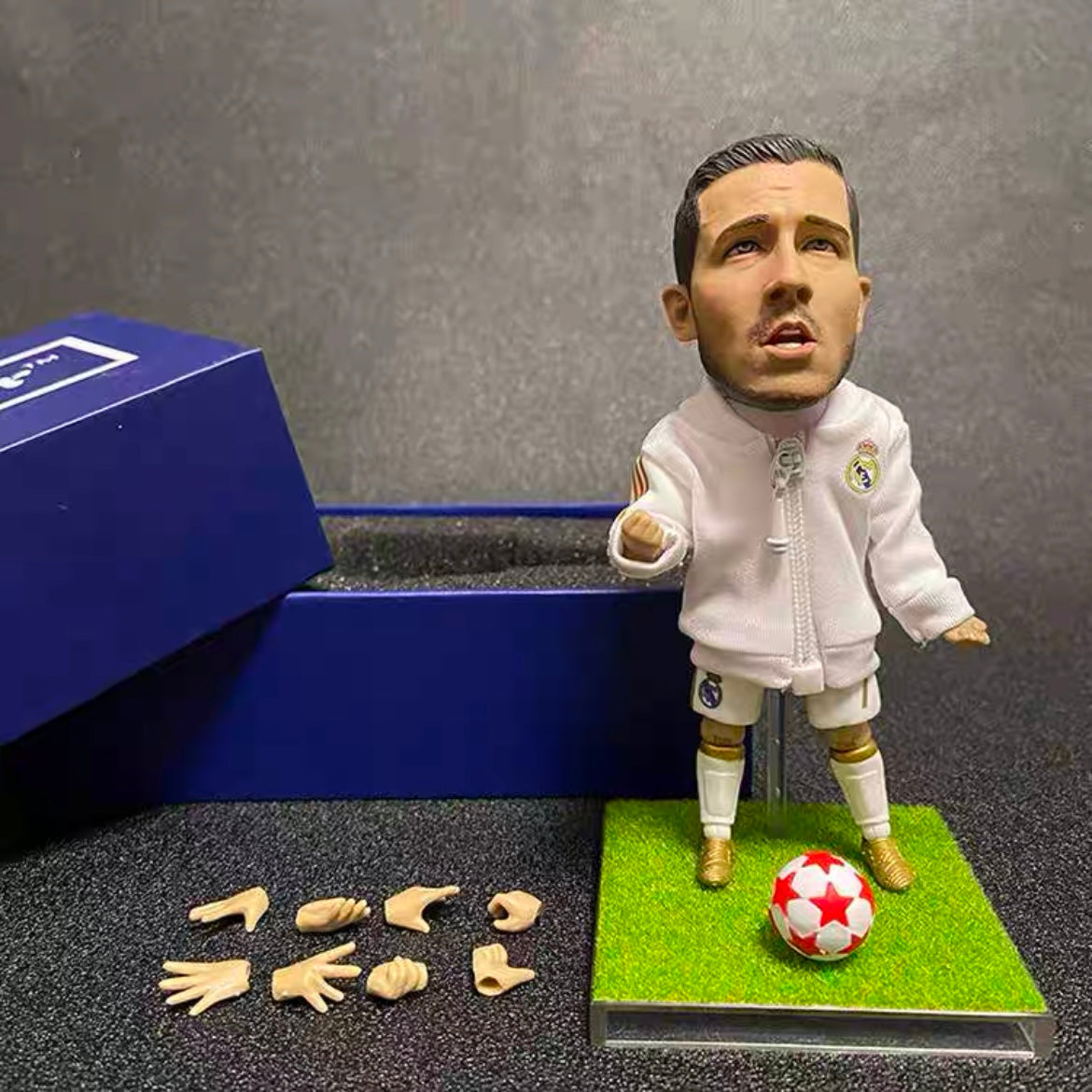 Football Star Action Figures - CR7, Messi, Neymar, Mbappé - 12-15cm Altura - Mini Bonecas de Futebol