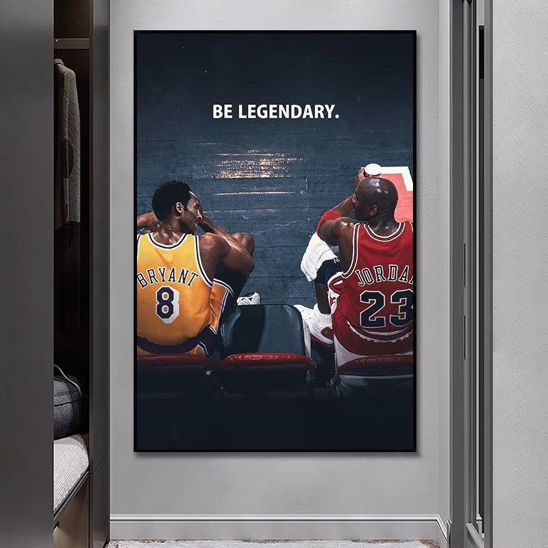 Kobe Bryant × Gigi Wall Art – Basketball Legends Tribute Poster for Living Room & Bedroom Decor