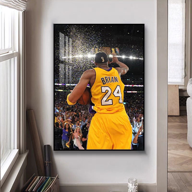 Kobe Bryant No.24 🐍 Championship Wall Art | Basketball Legend Decor