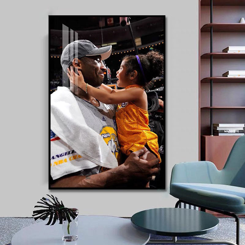 Kobe Bryant × Gigi Wall Art – Basketball Legends Tribute Poster for Living Room & Bedroom Decor