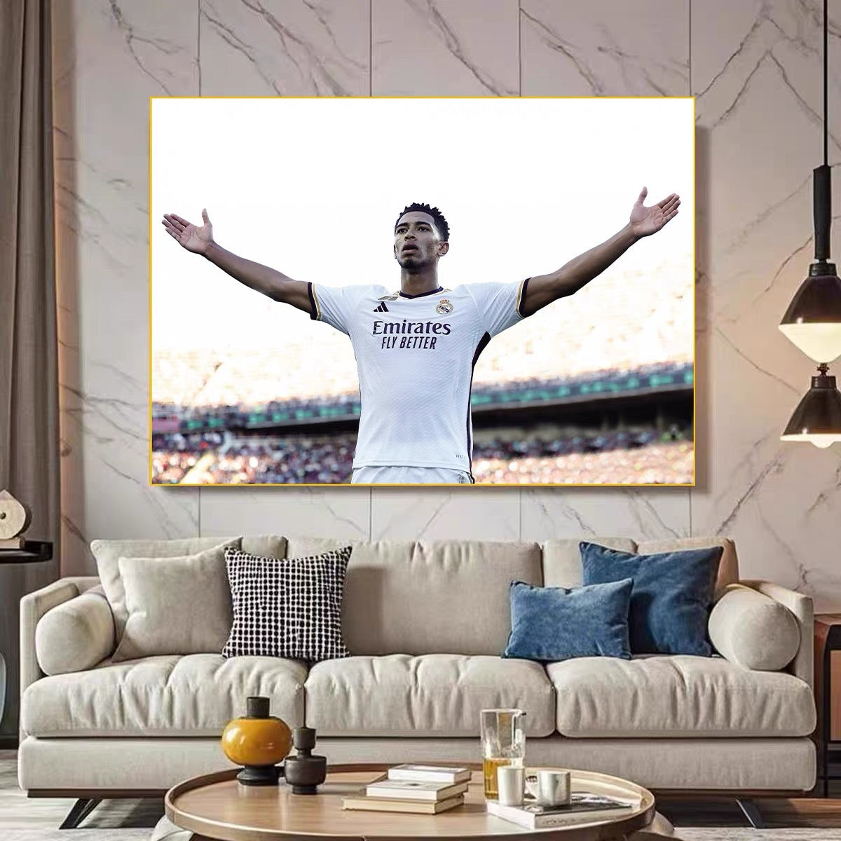 Bellingham UEFA WALL ART - Crystal Porcelain Painting - Aluminum Frame