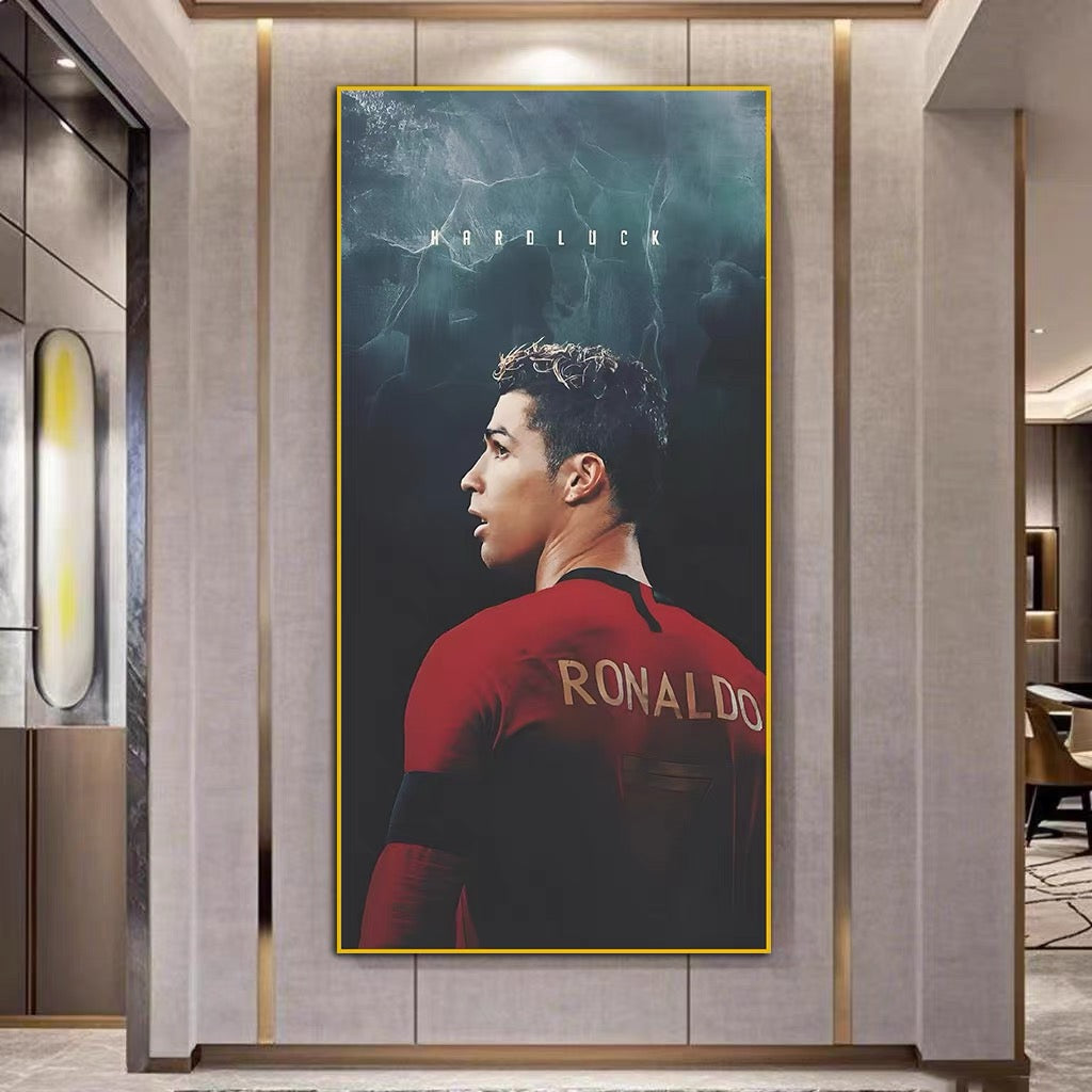 Cristiano Ronaldo Portugal National Team Football Wall Art Poster Sports Decor for Entryway Living Room Bedroom and Sports Shop