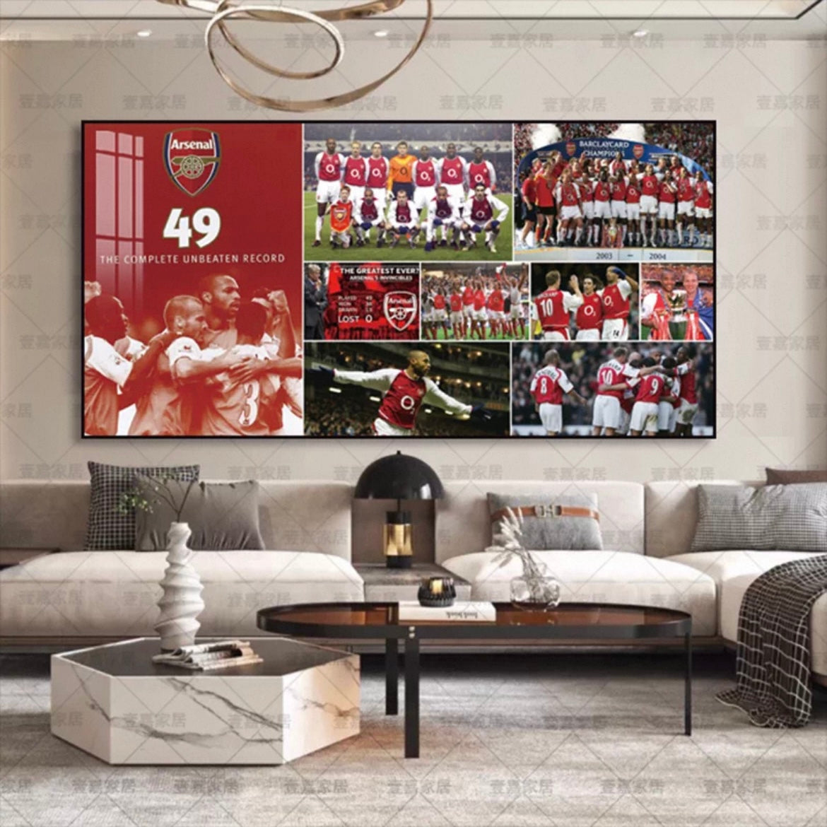 Real Madrid - Barcelona - Manchester City - Manchester United - Arsenal WallArt