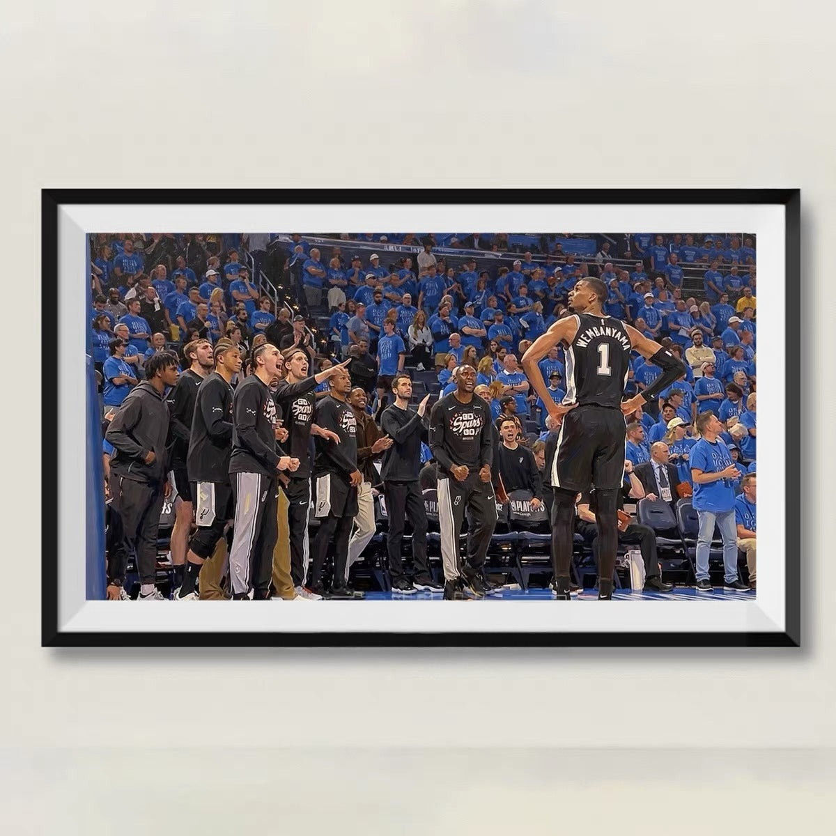 Victor Wembanyama 41 & 24 “Not Human” Basketball Wall Art
