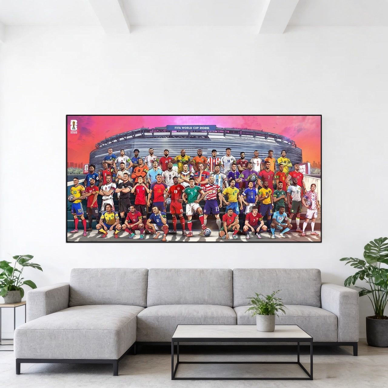 2026 FIFA World Cup Superstars Poster – Messi & Ronaldo Football Legends Wall Art
