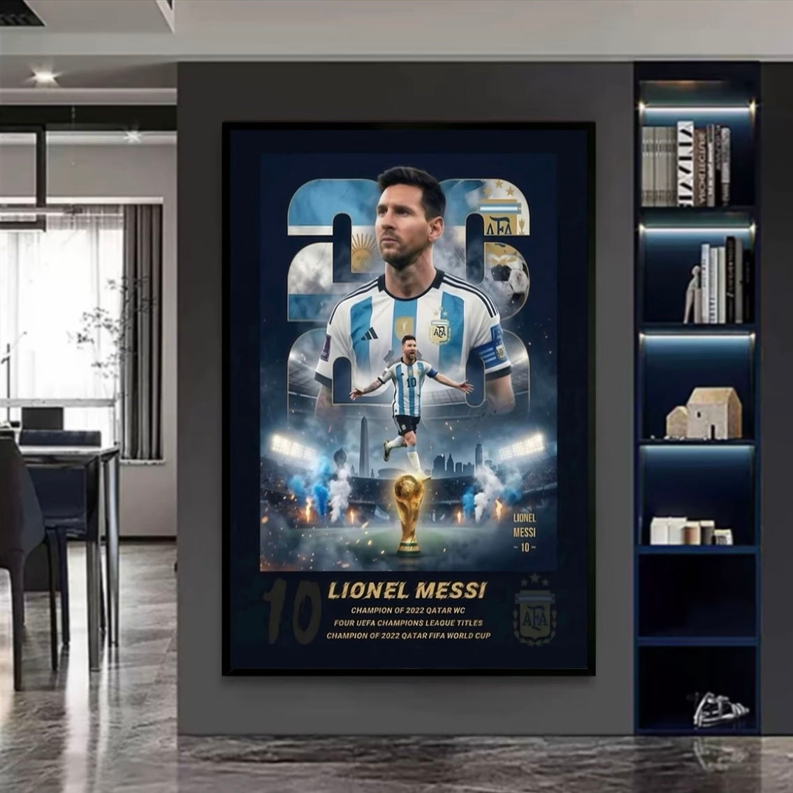 2026 World Cup Football Superstars Poster – Messi Mbappé Yamal Neymar Haaland Wall Art