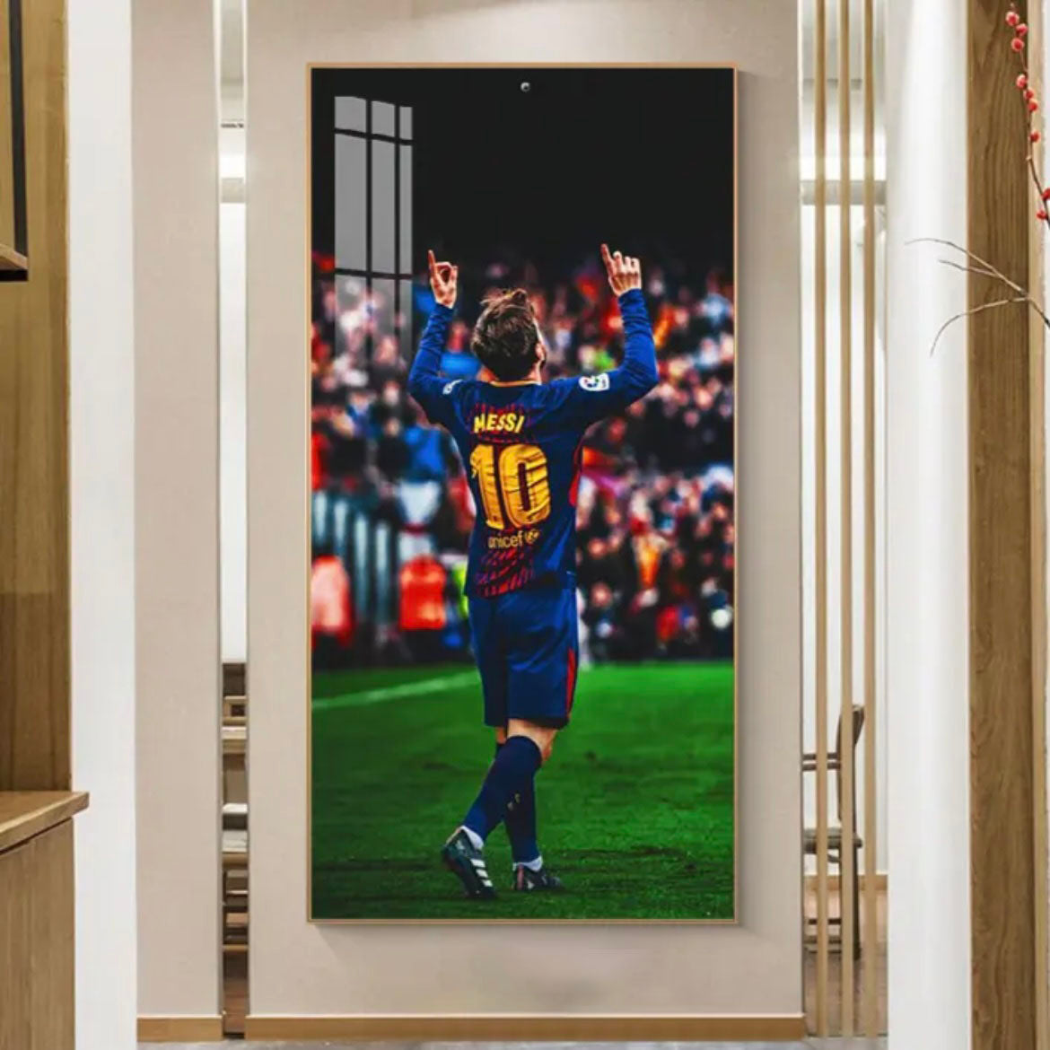 Lionel Messi Barcelona Compilation Poster Wall Art – Football Legend Career Highlights Decor