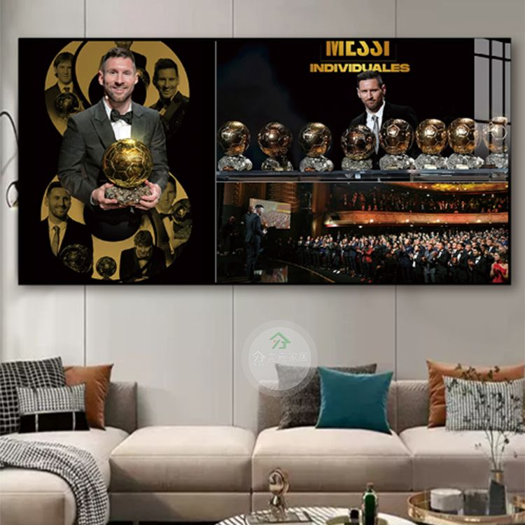 Leo Messi Decorative Painting Star Football Hanging Painting
