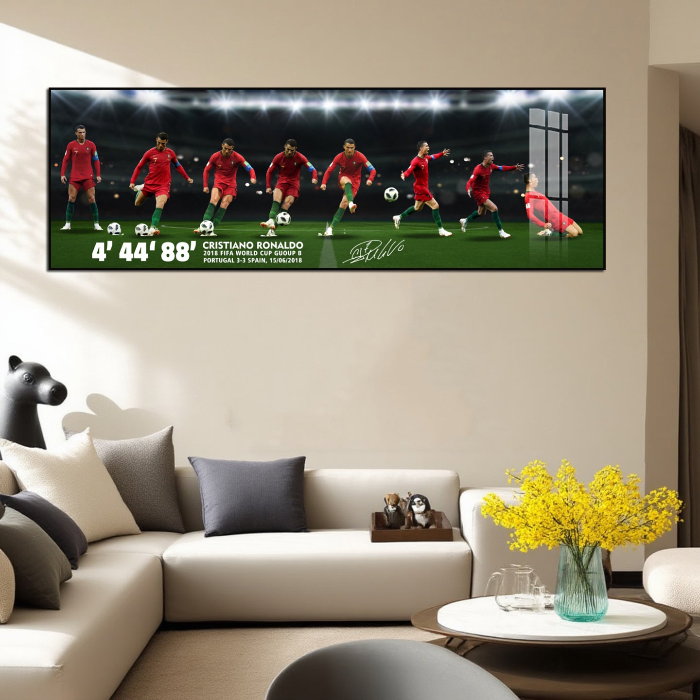 Football star Ronaldo Portugal decoration painting