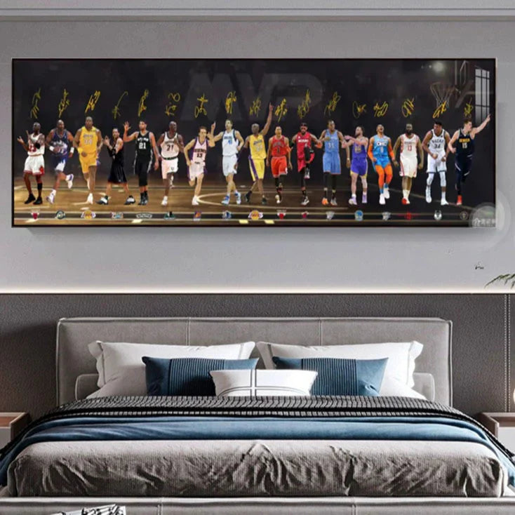 MVP NBA Stars Wall Art – All-Time Legends & Active Superstar Tribute Poster