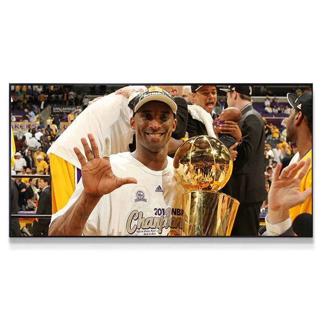 Kobe Bryant 🐍 No.24 Championship Tribute Poster – Iconic Celebration Moment Wall Art