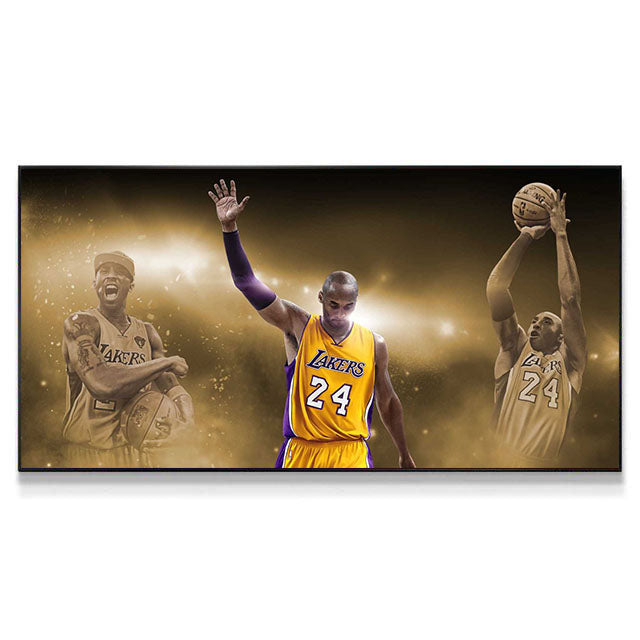 Kobe Bryant 🐍 No.24 Championship Celebration Wall Art – Basketball Tribute Poster for Living Room & Bedroom Decor