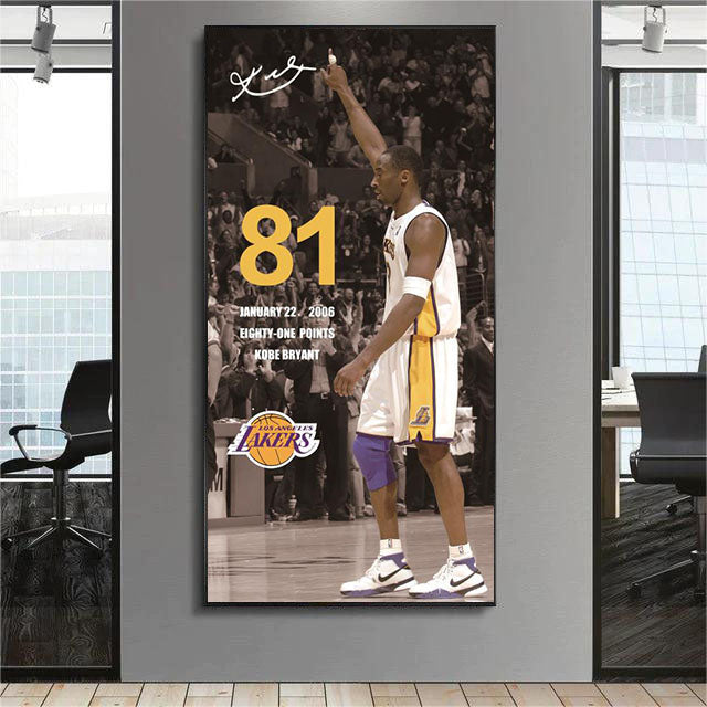 Kobe Bryant 🐍 Black Mamba Wall Art – Iconic Moments Tribute Poster | 81 PTS, Dunks & Game-Winning Shots