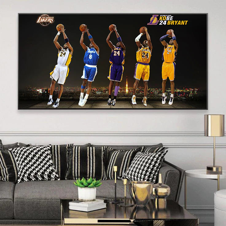 Kobe Bryant 🐍 No.24 Championship Tribute Poster – Iconic Celebration Moment Wall Art