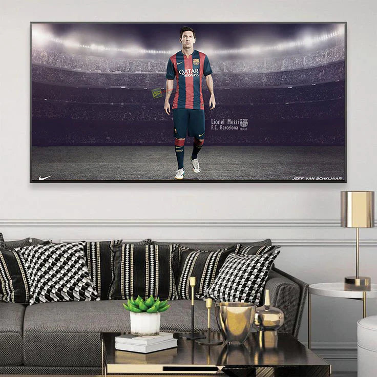 Lionel Messi Ballon d’Or Football Wall Art for Living Room Bedroom Decor