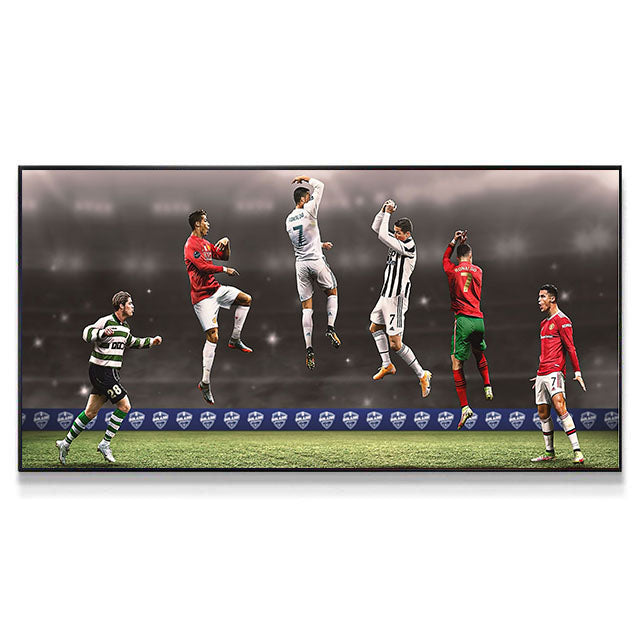Cristiano Ronaldo SIUU Celebration Football Wall Art Legendary Goal Moment Home Decor