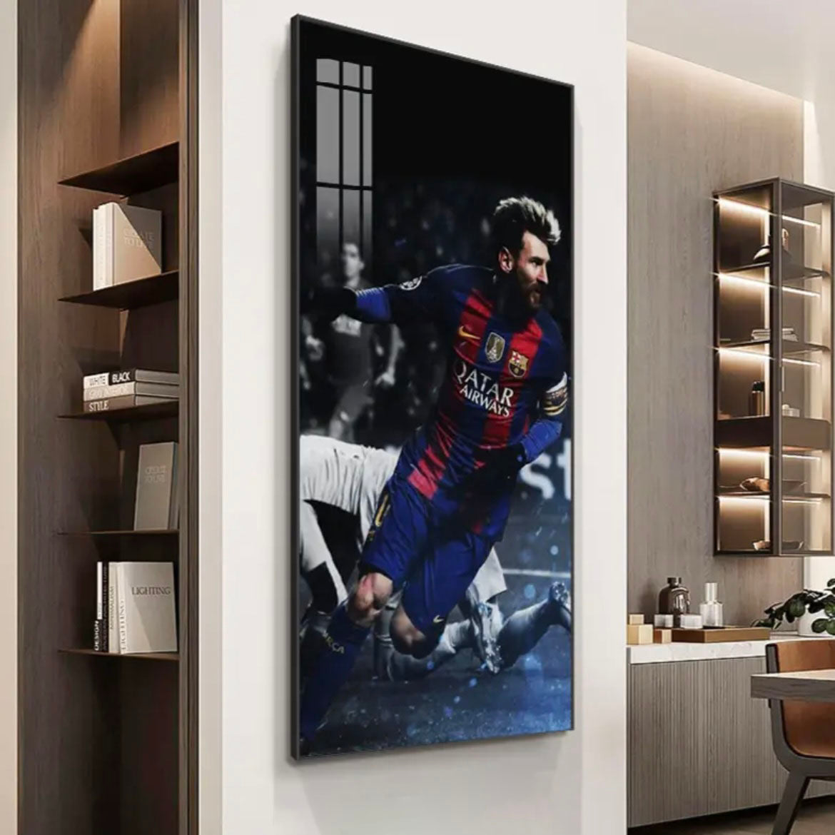 Lionel Messi Barcelona Compilation Poster Wall Art – Football Legend Career Highlights Decor