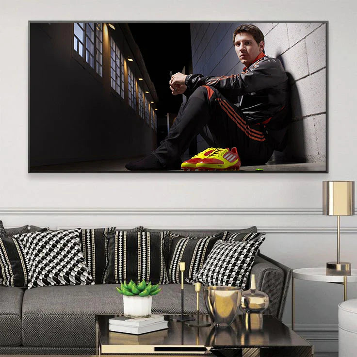 Lionel Messi Ballon d’Or Football Wall Art for Living Room Bedroom Decor