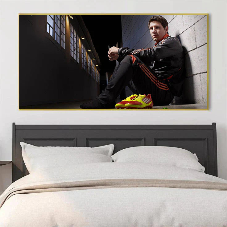 Lionel Messi Ballon d’Or Football Wall Art for Living Room Bedroom Decor