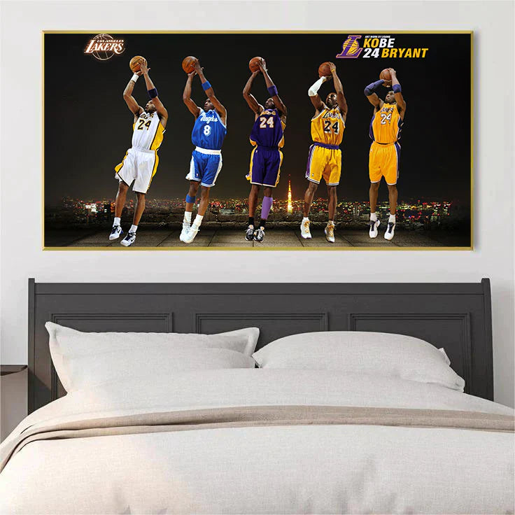 Kobe Bryant 🐍 No.24 Championship Tribute Poster – Iconic Celebration Moment Wall Art