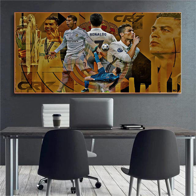 CR7 Football Wall Art Poster GOAT Legend Sports Decor