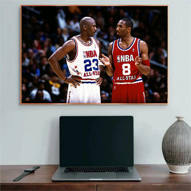 Jordan 🏀 & Kobe 🐍 | Free-Throw Line Dunk Wall Art
