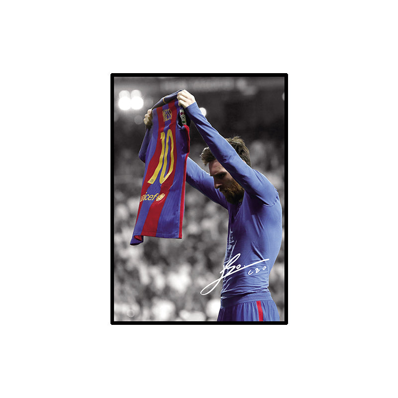 Messi Football Barcelona Poster Wall Decor Hanging Art