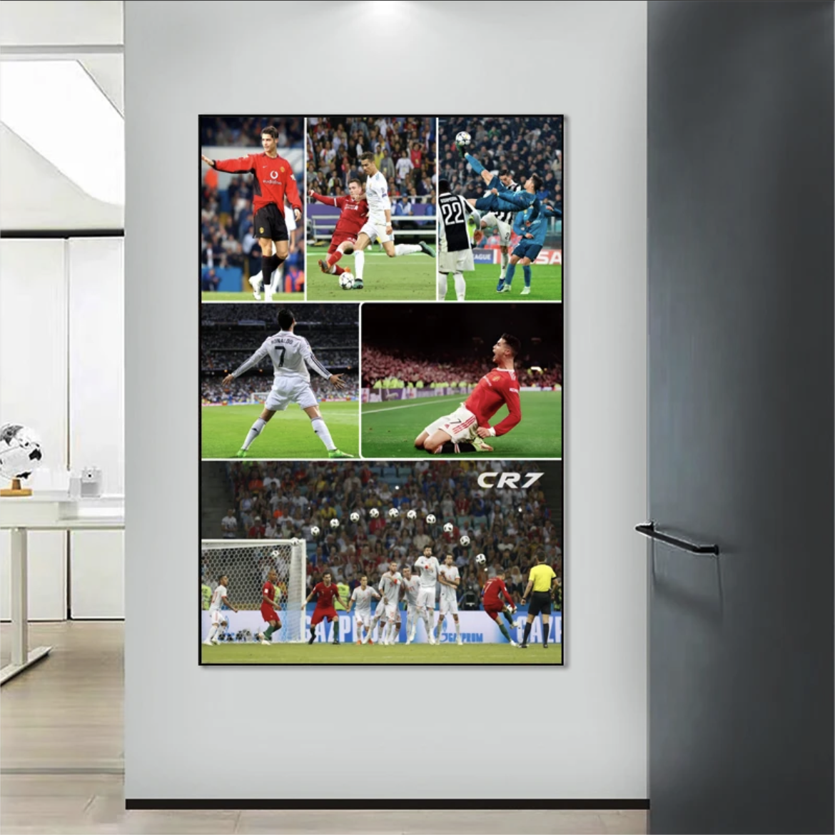 Cristiano Ronaldo CR7 Football Memories Wall Art Poster GOAT Tribute Legendary Career Fan Decor