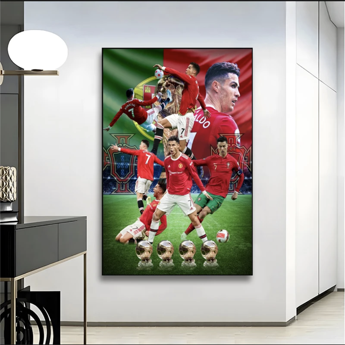 Cristiano Ronaldo CR7 Football Memories Wall Art Poster GOAT Tribute Legendary Career Fan Decor