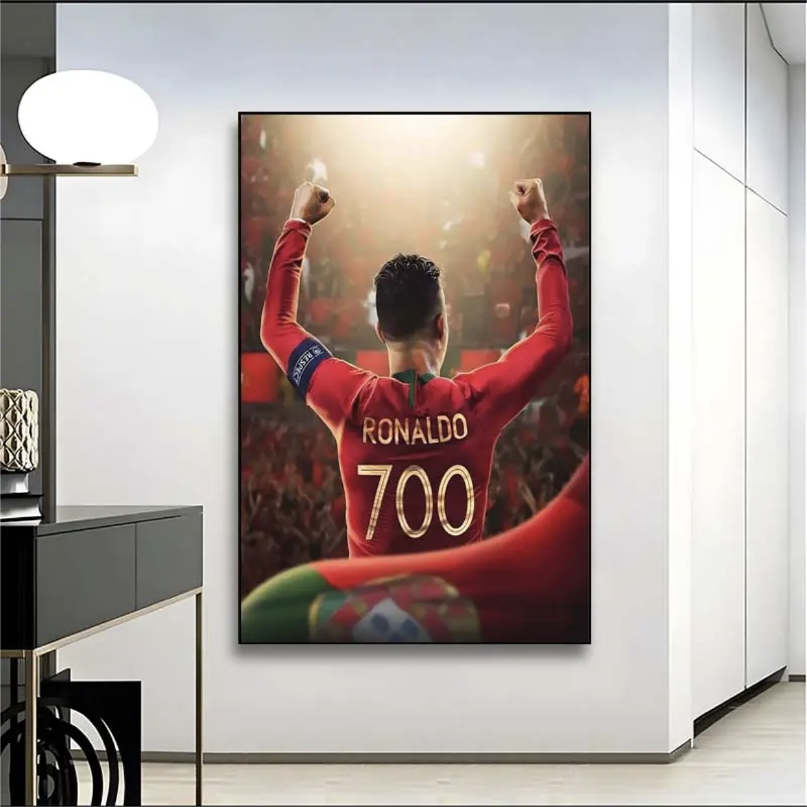Cristiano Ronaldo CR7 Football Memories Wall Art Poster GOAT Tribute Legendary Career Fan Decor