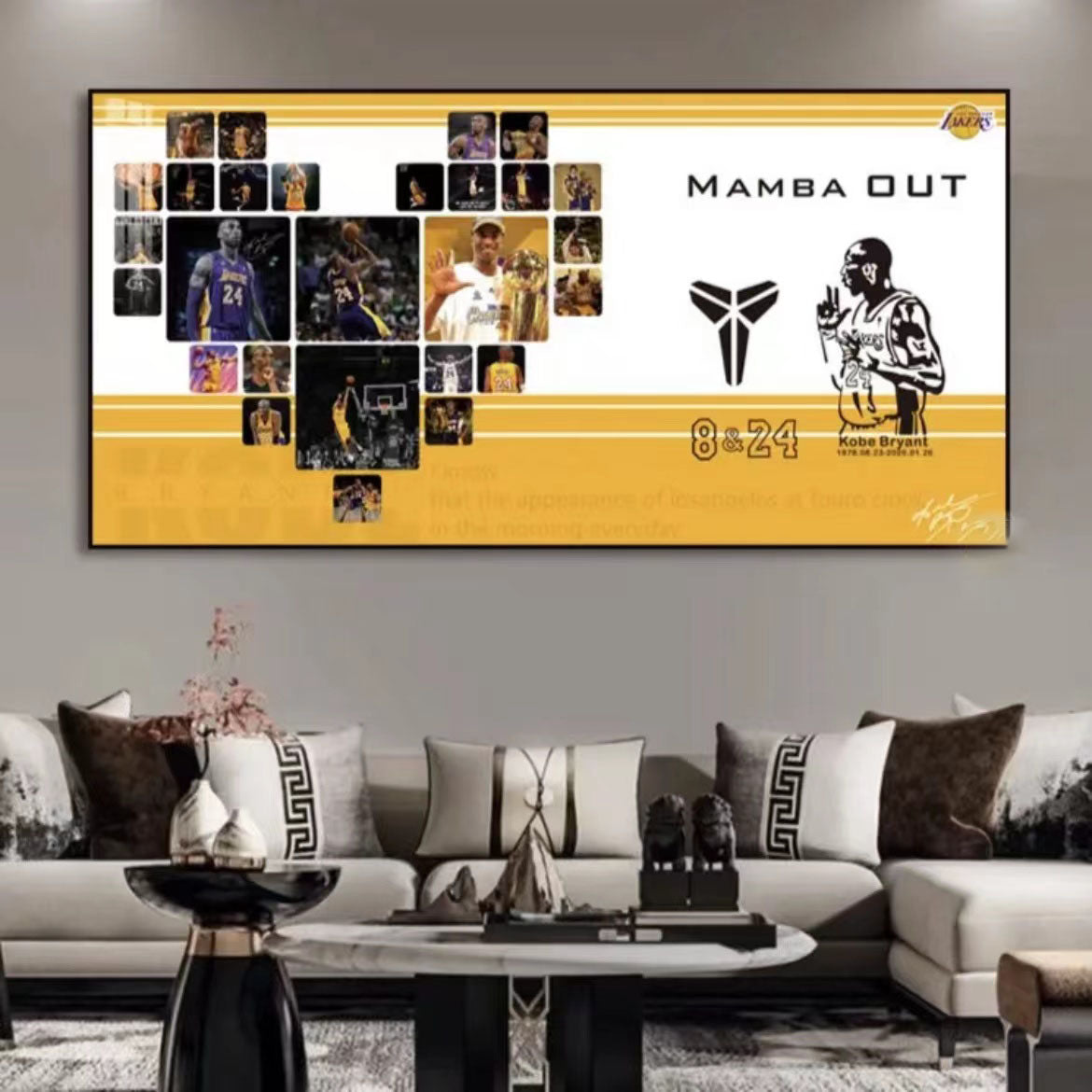 Kobe Bryant 🐍 No.24 Championship Tribute Poster – Iconic Celebration Moment Wall Art