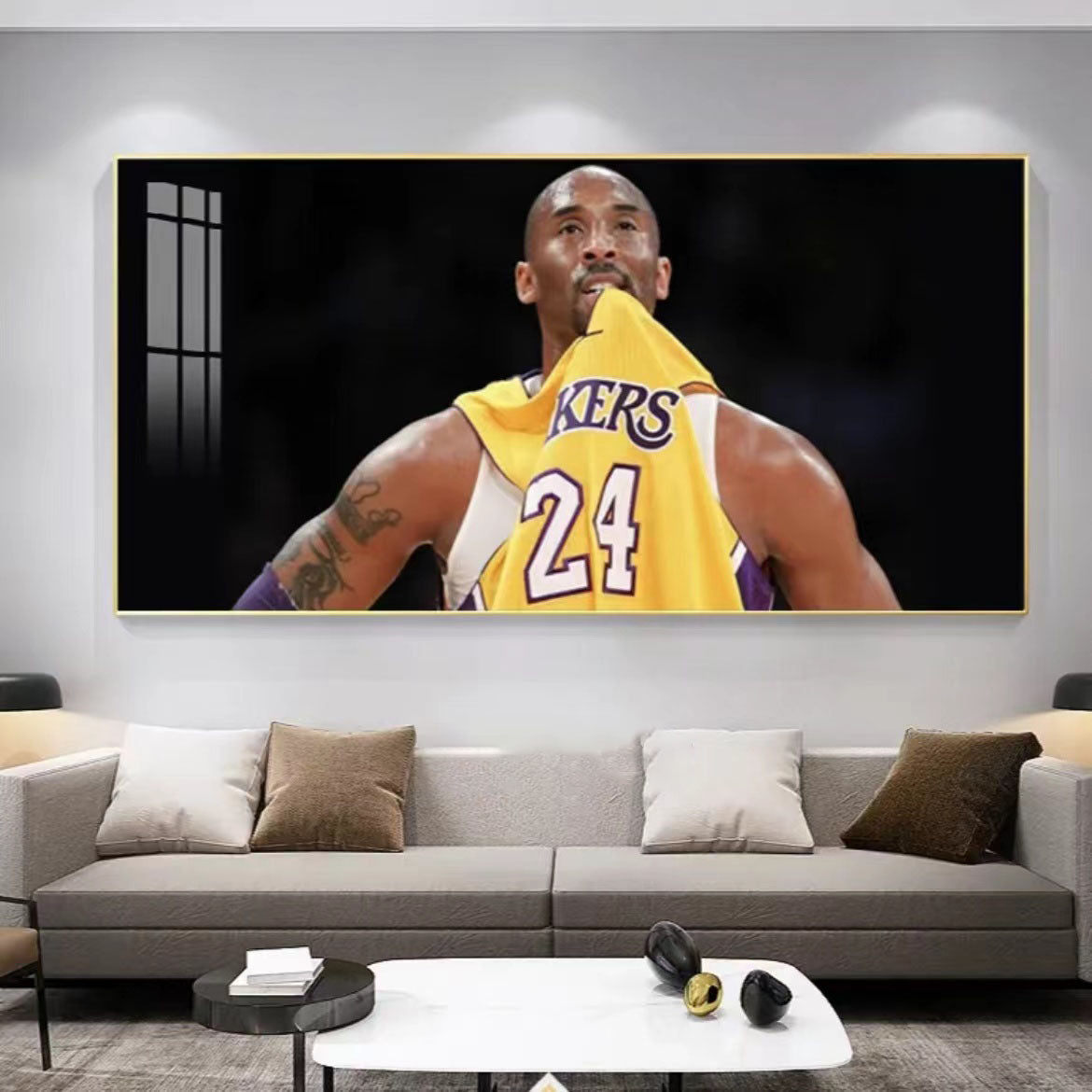 Kobe Bryant 🐍 No.24 Championship Tribute Poster – Iconic Celebration Moment Wall Art