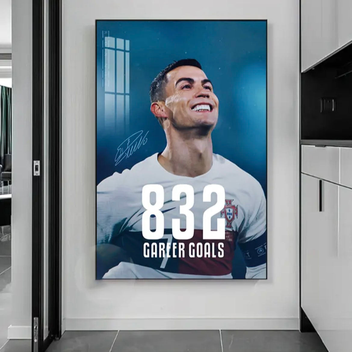 Cristiano Ronaldo CR7 Football Memories Wall Art Poster GOAT Tribute Legendary Career Fan Decor