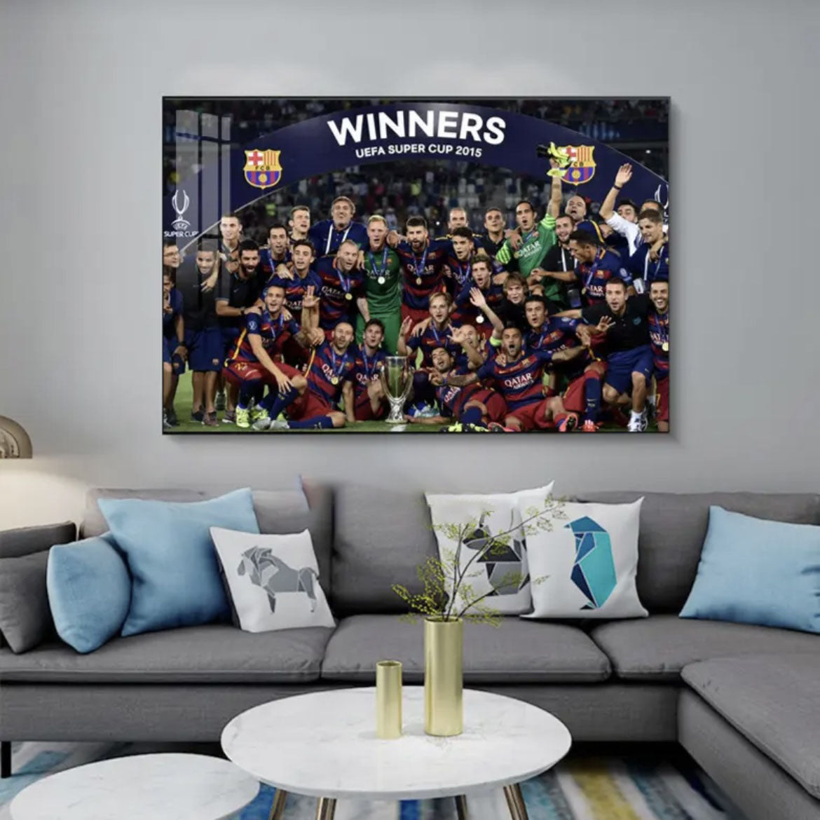 UEFA WALL ART - Crystal Porcelain Painting - Aluminum Frame