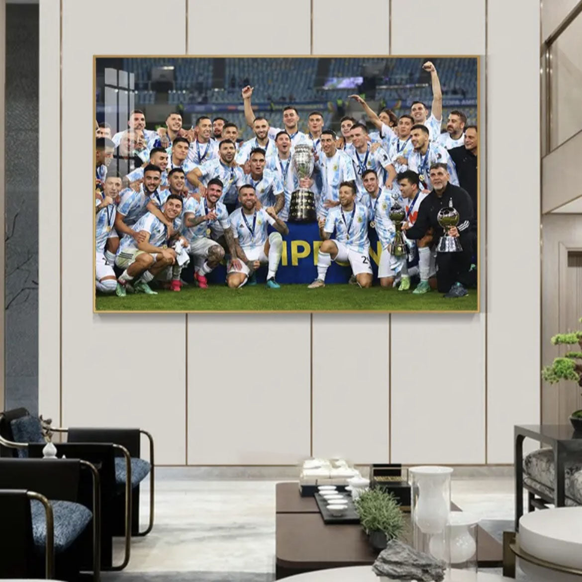 UEFA WALL ART - Crystal Porcelain Painting - Aluminum Frame