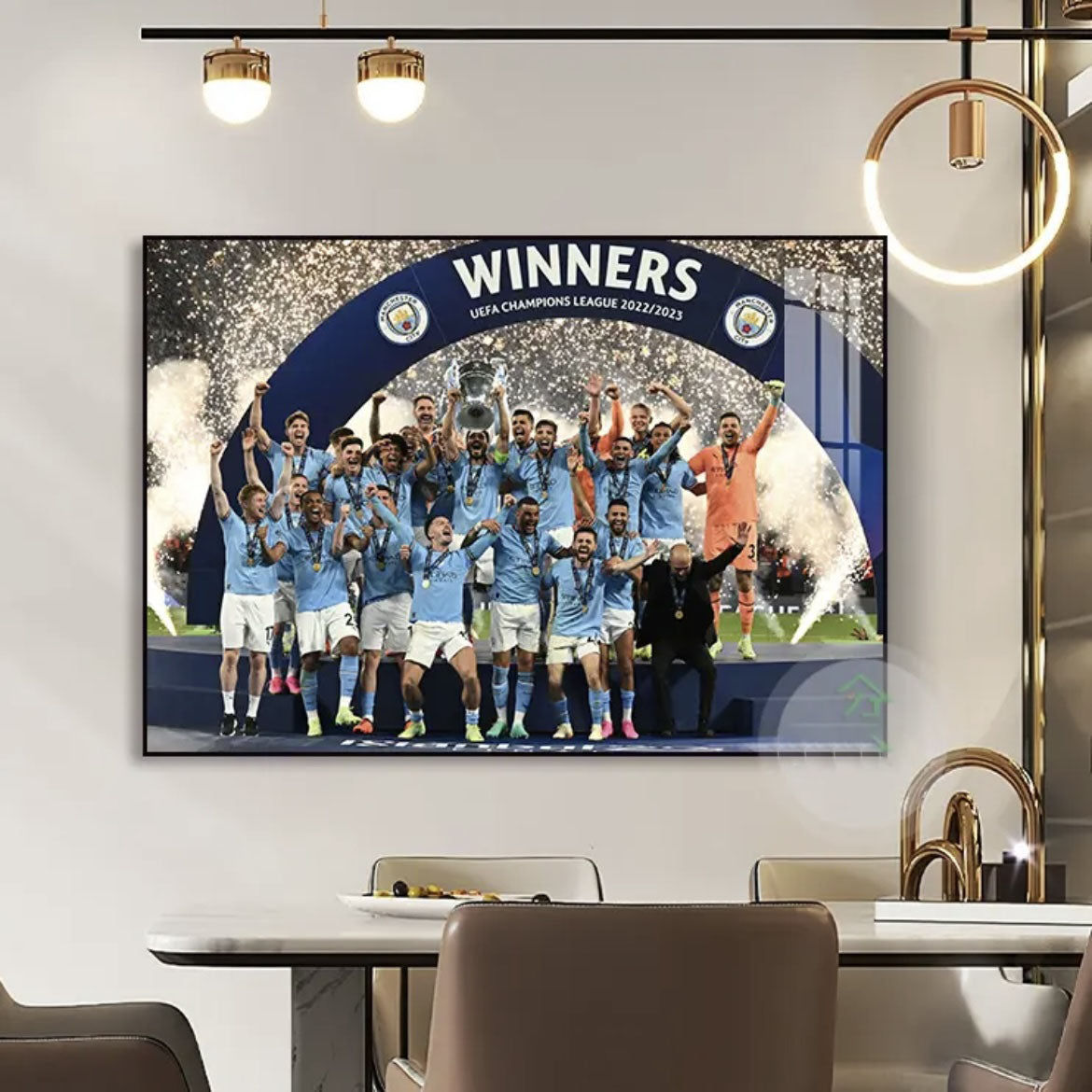 UEFA WALL ART - Crystal Porcelain Painting - Aluminum Frame