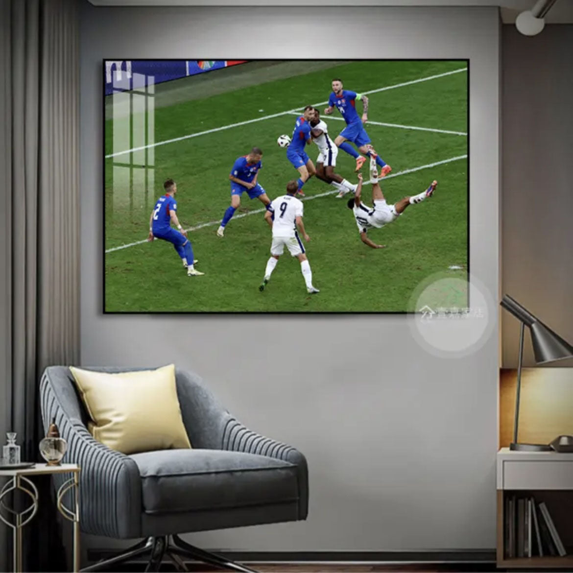 Bellingham UEFA WALL ART - Crystal Porcelain Painting - Aluminum Frame