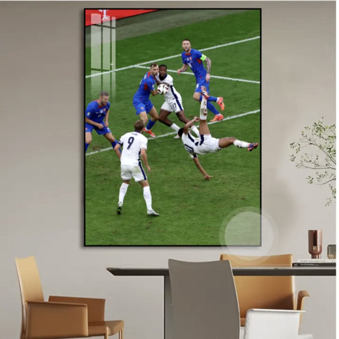 Bellingham UEFA WALL ART - Crystal Porcelain Painting - Aluminum Frame
