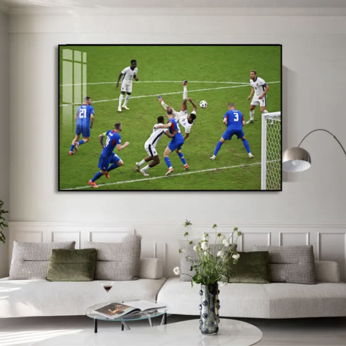 Bellingham UEFA WALL ART - Crystal Porcelain Painting - Aluminum Frame