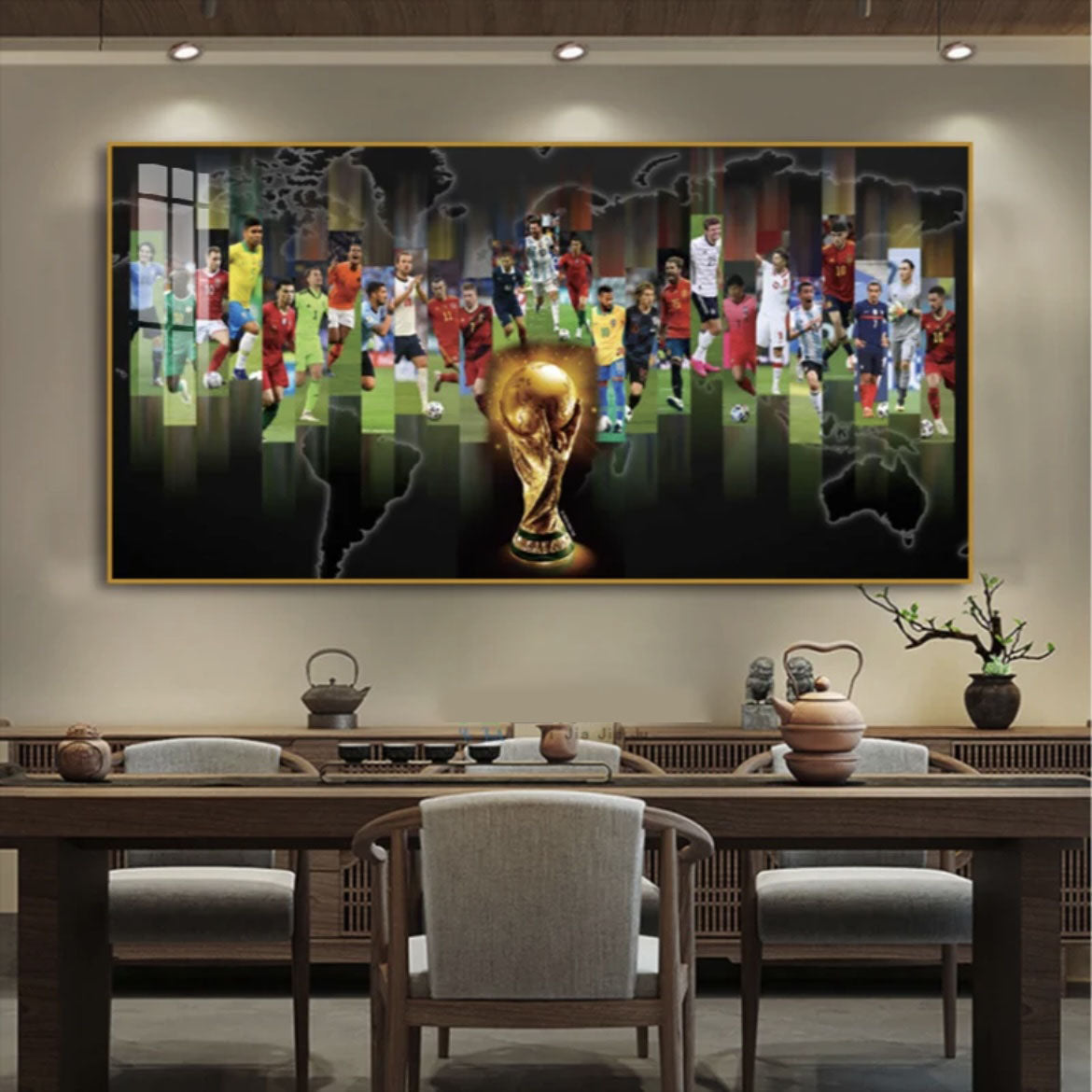 2026 FIFA World Cup Superstars Poster – Messi & Ronaldo Football Legends Wall Art