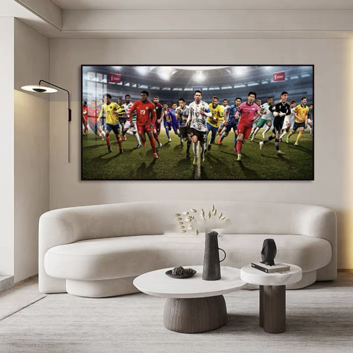 2026 FIFA World Cup Superstars Poster – Messi & Ronaldo Football Legends Wall Art
