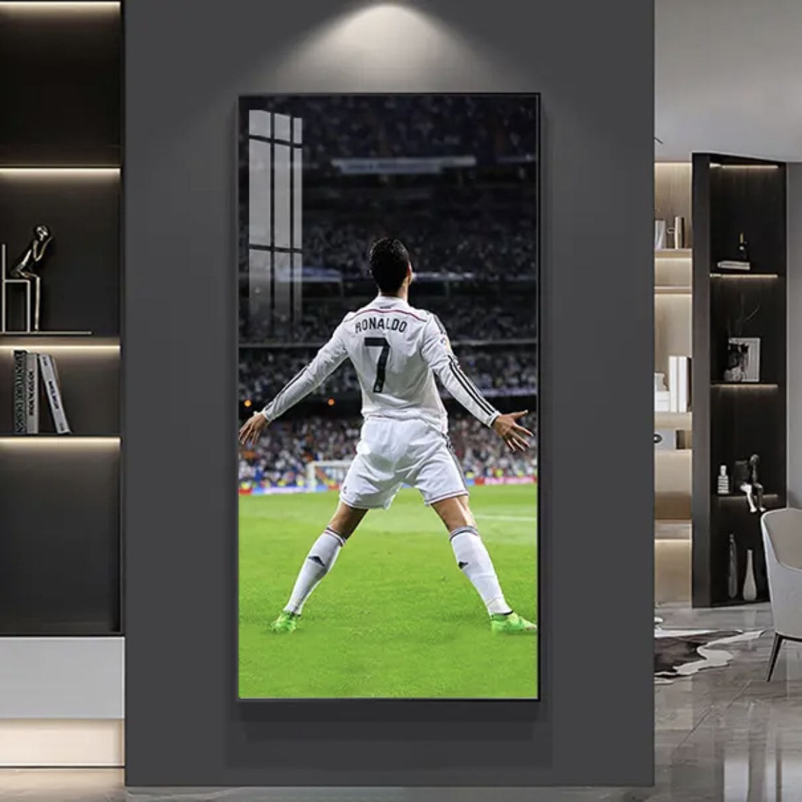 Cristiano Ronaldo SIUU Celebration Football Wall Art Poster Sports Decor for Living Room Bedroom Entryway
